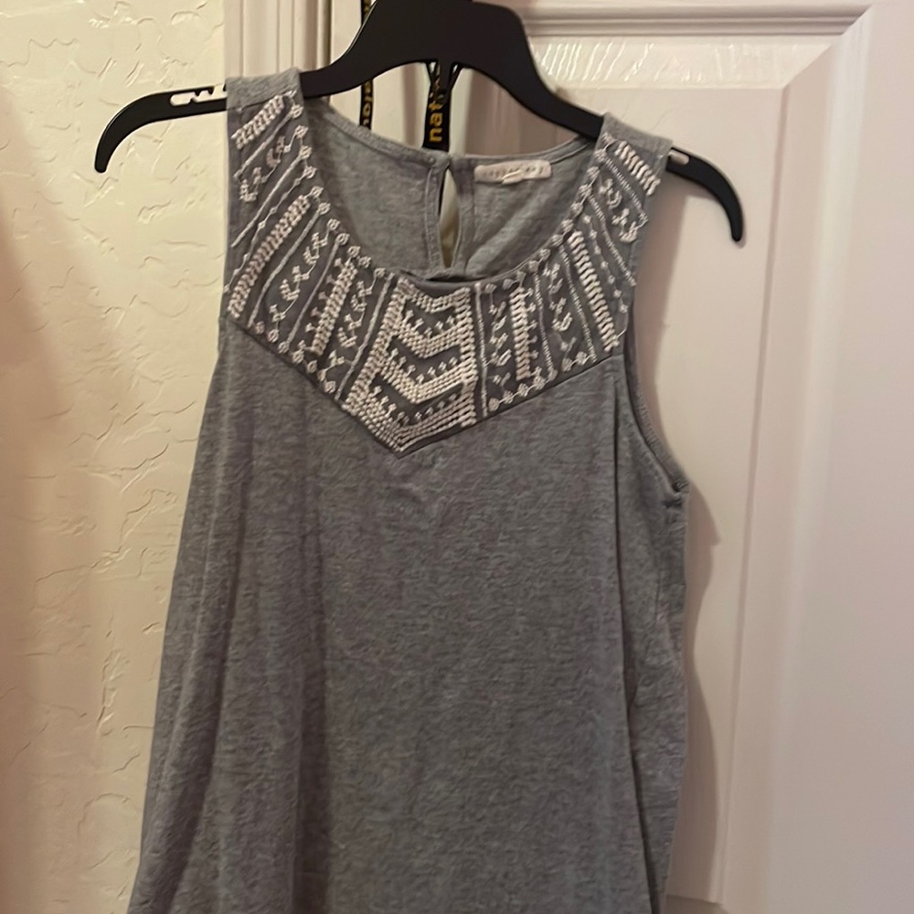 Gray tang top